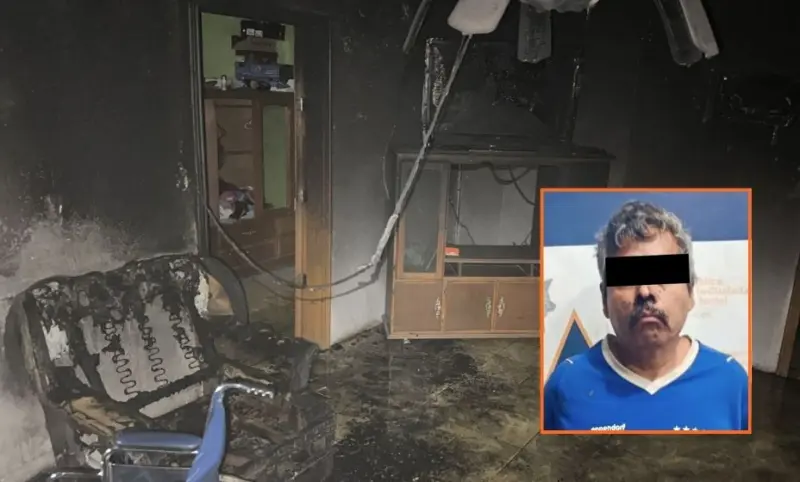 Incendio presuntamente provocado en Guadalupe deja a un hombre grave