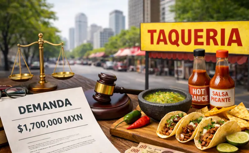 Turista demanda por más de un 1 millón de pesos a taquería tras probar la salsa picante