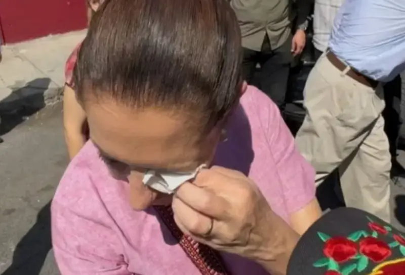 Claudia Sheinbaum sufre incidente en Nayarit antes de evento público