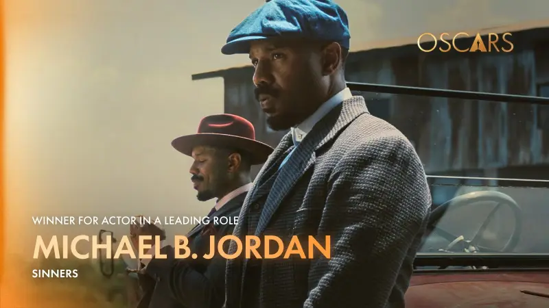 Michael B. Jordan gana el Oscar a Mejor actor por “Sinners”