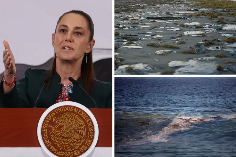 En derrame de crudo en Veracruz, Pemex no es responsable: Claudia Sheinbaum