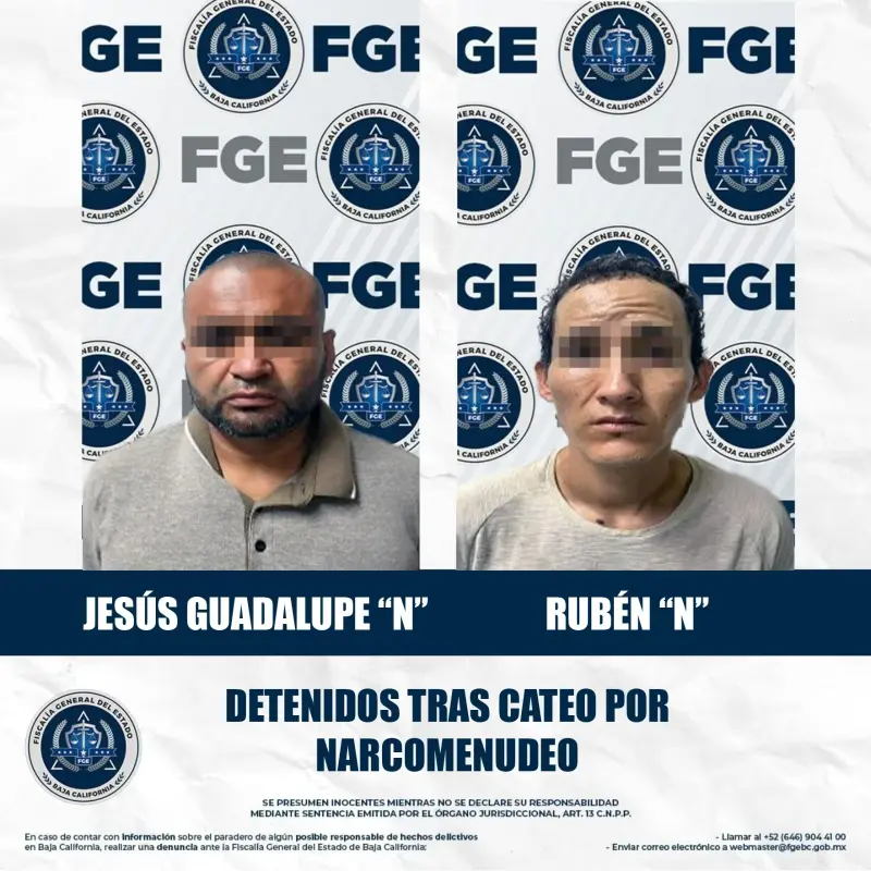 Cateos en Mexicali dejan dos detenidos y droga asegurada