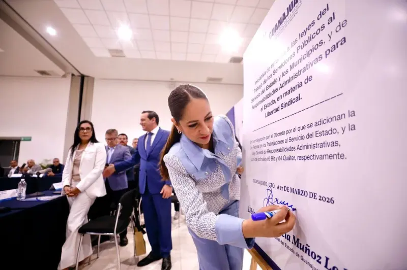 Gobernadora impulsa reforma para garantizar libertad sindical