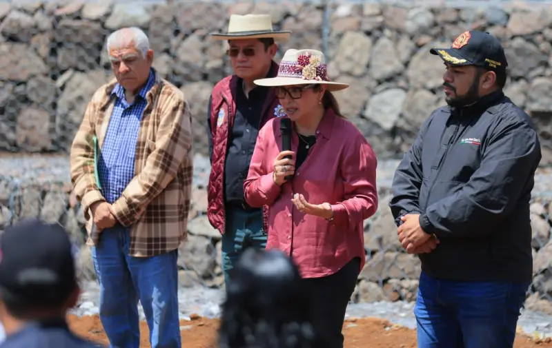 Inauguran presa de gavión en Ecatepec para evitar inundaciones