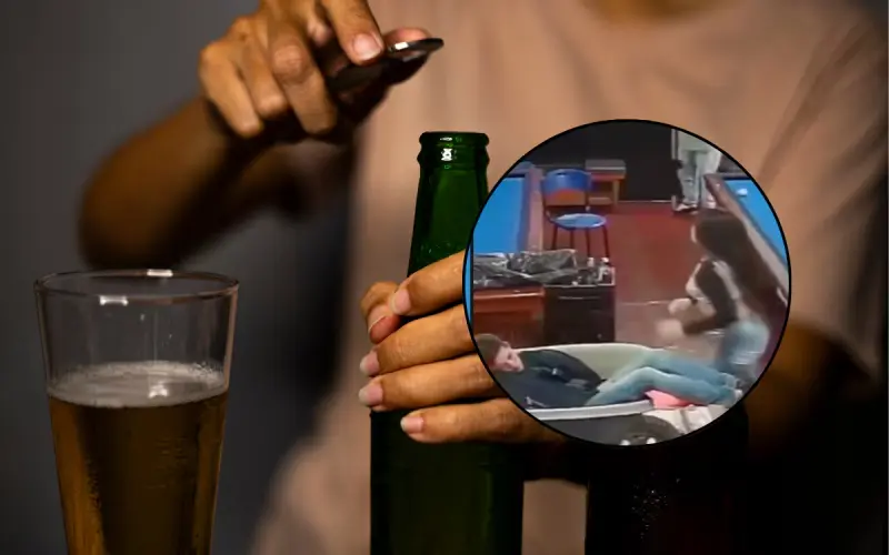 VIDEO: Mujer encuentra a su novio desmayado por alcohol en un billar, lo sube a una carretilla, le da un beso en la frente y se lo lleva a casa