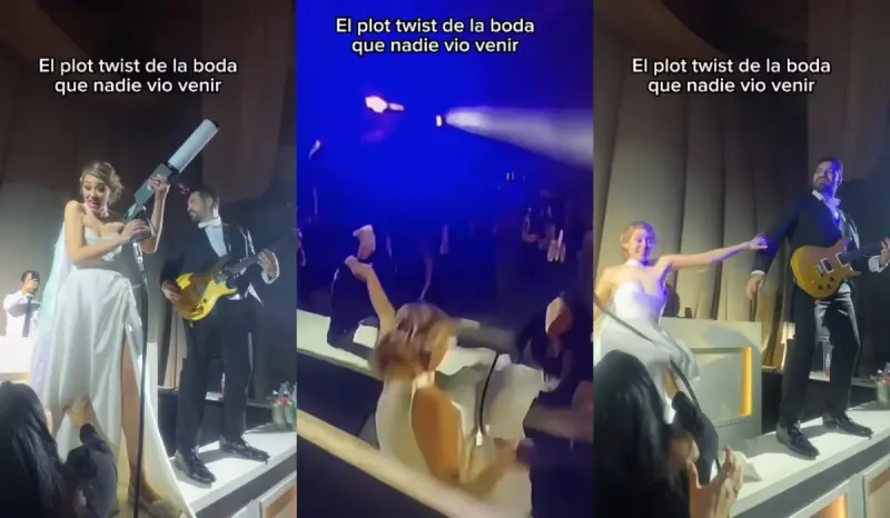 Novia sufre una fuerte caída durante su boda y todo queda grabado