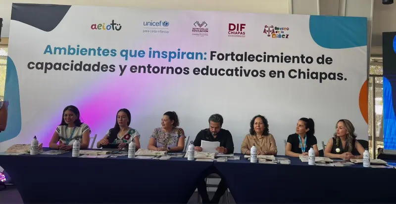 Unen esfuerzos por la niñez: aeioTÜ, UNICEF México y Gobierno de Chiapas