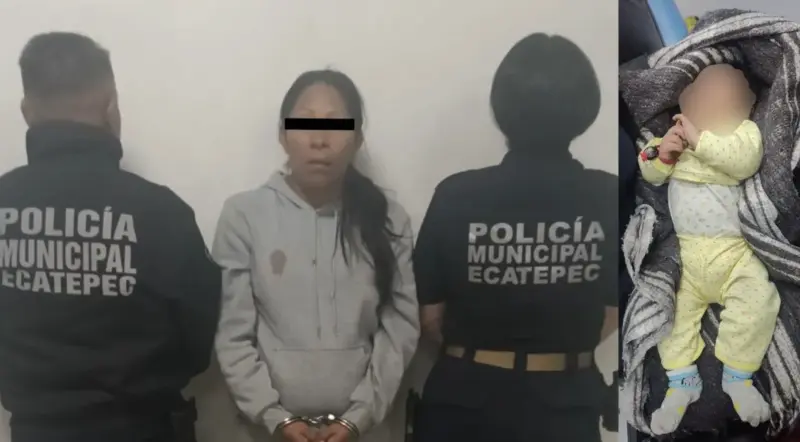 Capturan a mujer por abandonar a su bebé en Ecatepec en 2025