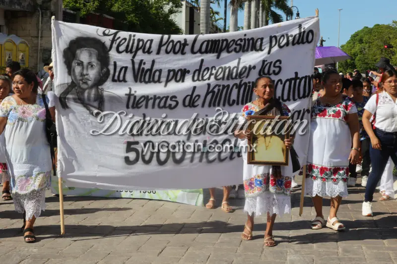 Marchan por su Territorio: yucatecos de 5 municipios denuncian despojos de tierras