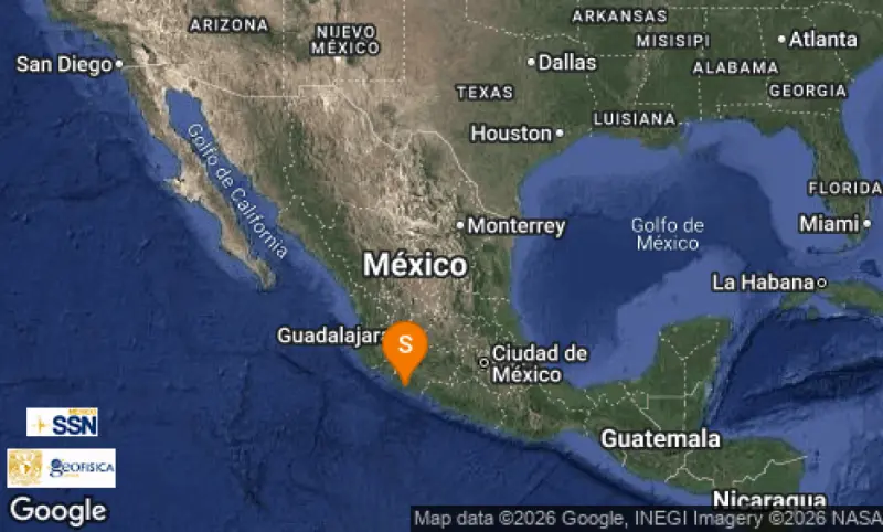 Se registra sismo en Michoacán