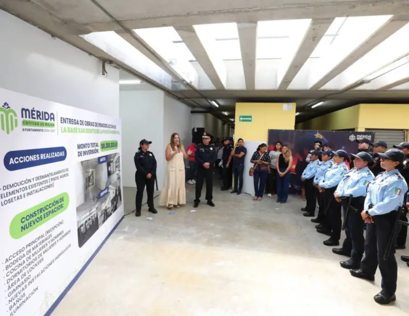 Inauguran nueva base de la Policía Municipal en el mercado San Benito