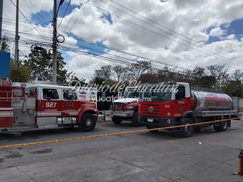 Reportan dos lesionados en un incendio en la Col. Benito Juárez Norte de Mérida