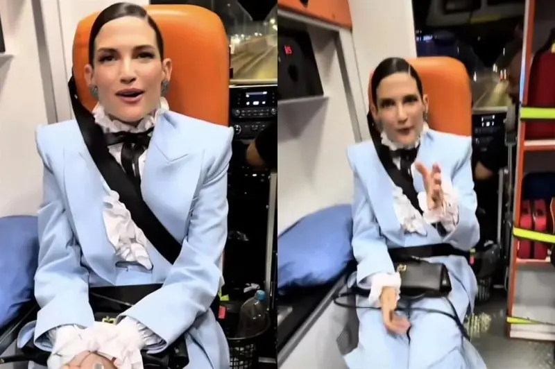 Critican a Natalia Jiménez por usar ambulancia como 'taxi'