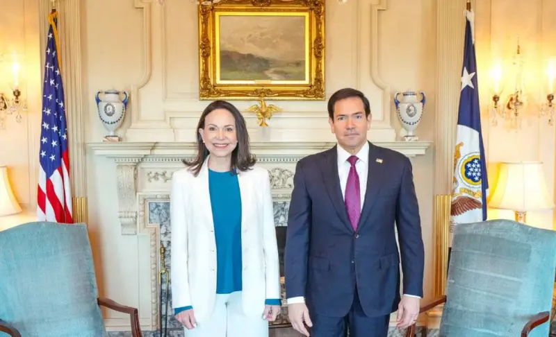 Agradece Machado a Rubio compromiso de EU con Venezuela tras encuentro