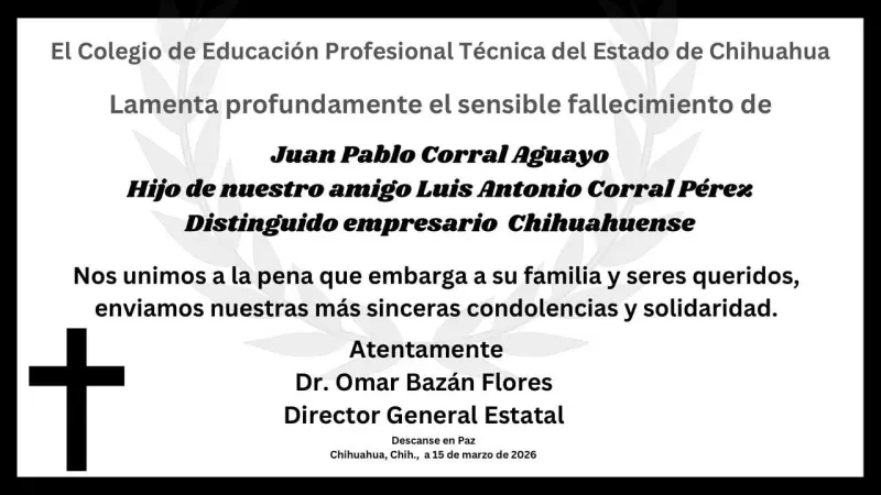 Murió hijo del empresario manzanero Luis Corral