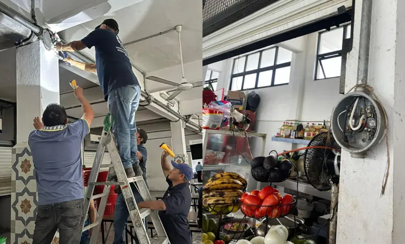 Realizan reparación eléctrica en La Nueva Placita