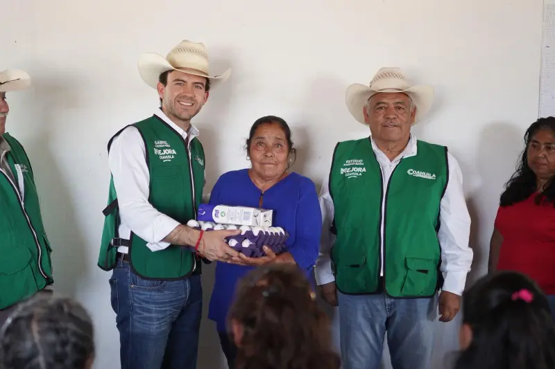 Coahuila: Programa alimentario de huevo y leche llega a más de 850 ejidos