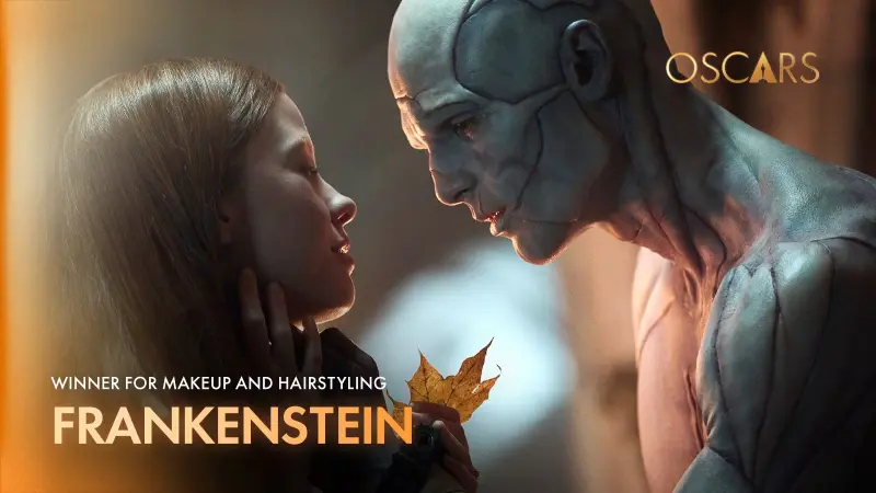 “Frankenstein” de Guillermo del Toro gana su segundo Oscar por maquillaje y peinado
