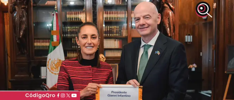 Sheinbaum promete a Infantino una inauguración “histórica y excepcional”
