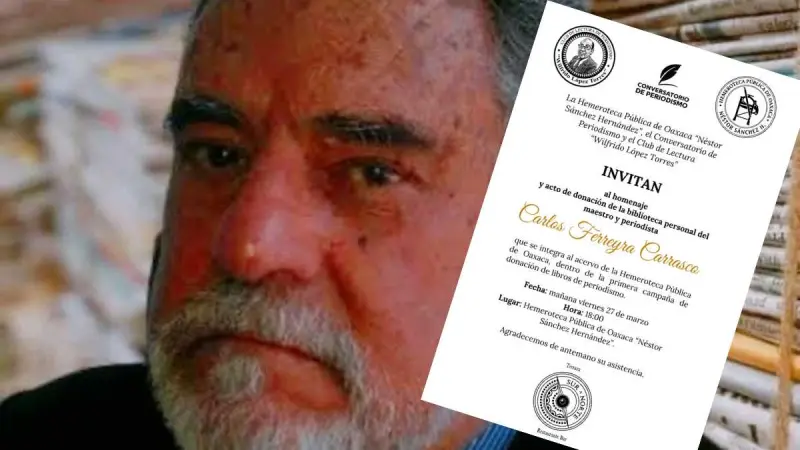 Donan biblioteca de periodista Carlos Ferreyra a la Hemeroteca de Oaxaca