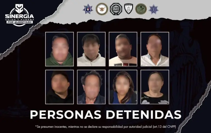 Cateos en Ezequiel Montes y Tequisquiapan dejan 8 detenidos y 2 inmuebles asegurados