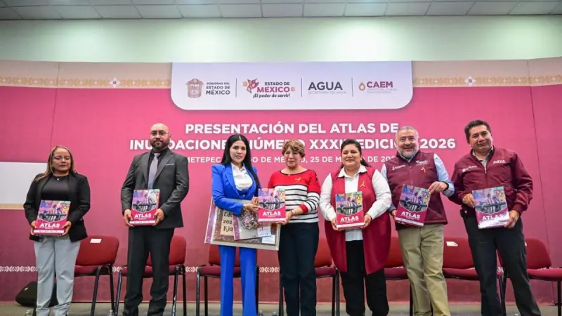 Gobernadora Delfina Gómez presenta Atlas de Inundaciones para prevenir desastres en el Edoméx
