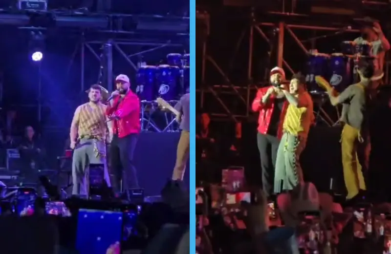 Carín León y Grupo Frontera desatan euforia en La Cura Fest al cantar juntos “Qué vuelvas”