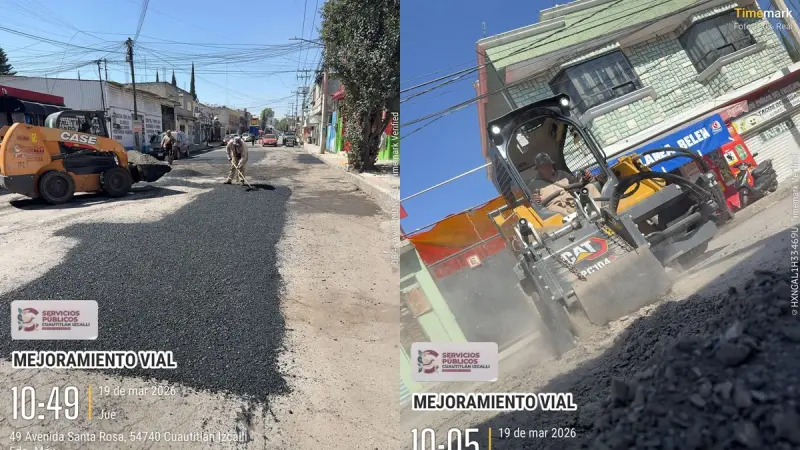 Realiza Cuautitlán Izcalli trabajos de bacheo en distintas colonias