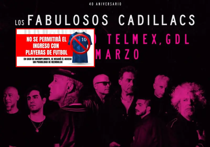 ¿Los Fabulosos Cadillacs prohibirán las playeras de fútbol en sus conciertos?