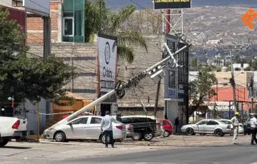 Caída de postes en libramiento afectará suministro de agua en Morelia