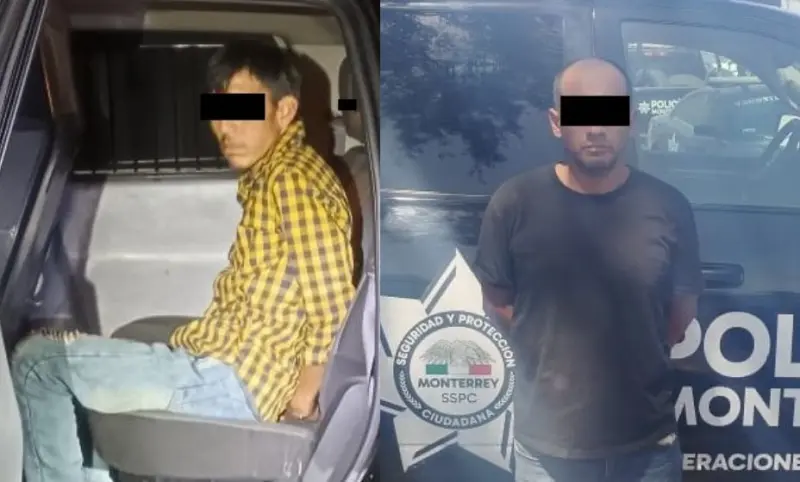 Detienen a 2 hombres con presunta marihuana y cristal en Monterrey