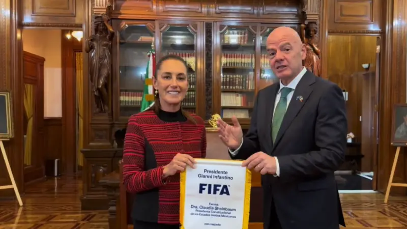 Sheinbaum se reúne con presidente de la FIFA, Gianni Infantino: ¿De qué hablaron?
