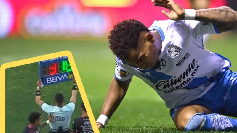 Exjugador del León, Edgar Guerra ‘pierde la cabeza’ y empuja al cuarto árbitro en derrota de Puebla ante Santos