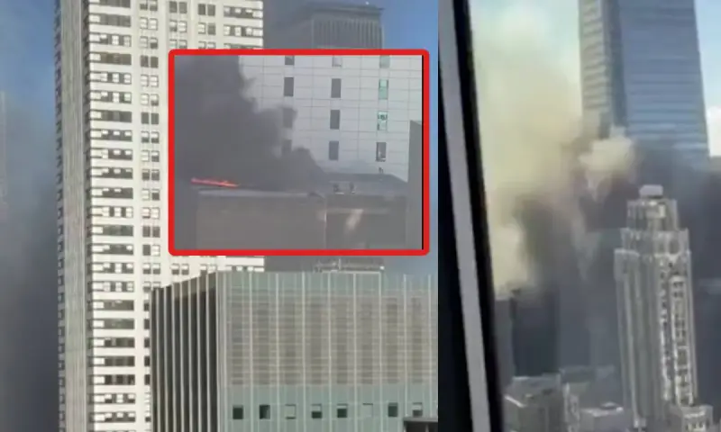 Incendio en azotea de edificio en Manhattan enciende las alarmas y activa evacuación en Nueva York; llamas eran visibles desde distintos puntos de la ciudad