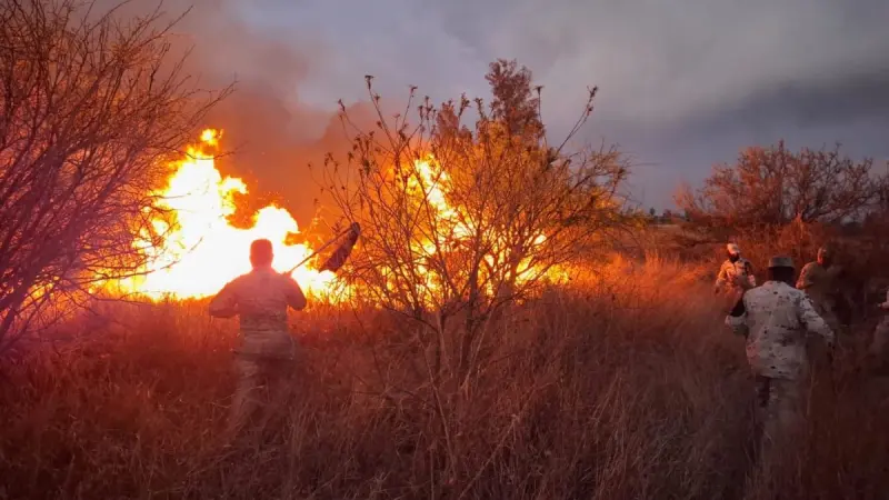 Por aironazo, incendio controlado se extendió por varias zonas de la XII Región Militar de Irapuato