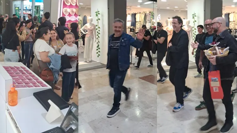 Fans se despiden de la banda Love of Lesbian en plaza comercial de León