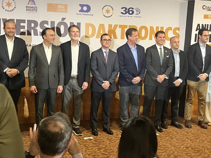 Anuncian inversión de Daktronics en Ramos Arizpe
