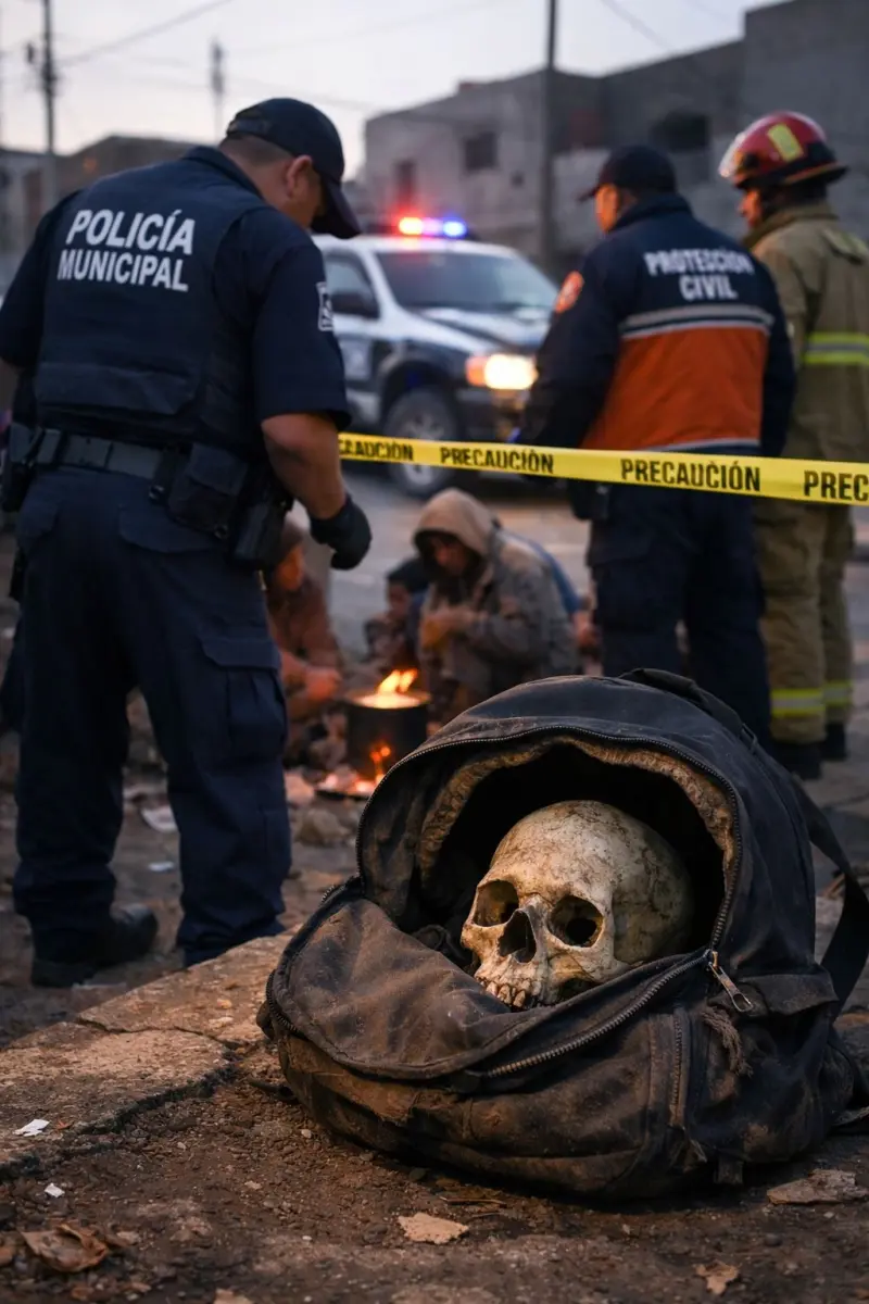 Hallan osamenta dentro de mochila de indigentes en Tehuacán, Puebla