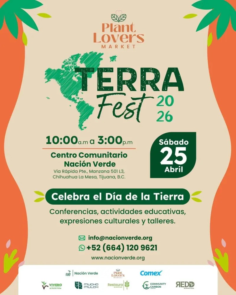 Terra Fest 2026 llegará a Tijuana con talleres, intercambio de plantas y actividades por el Día de la Tierra