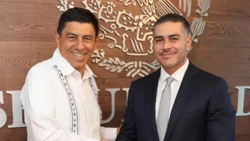 Harfuch y Salomón Jara evalúan trabajos de seguridad en Oaxaca