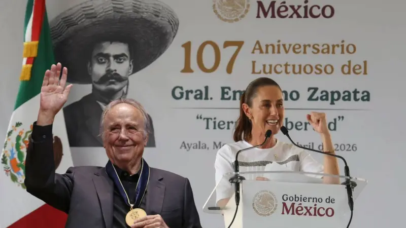 Joan Manuel Serrat conoce y elogia a la presidenta Sheinbaum: ‘Es fantástico su trabajo’