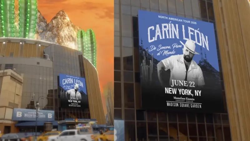 Carín León conquista Nueva York: anuncia concierto en el Madison Square Garden para 2026