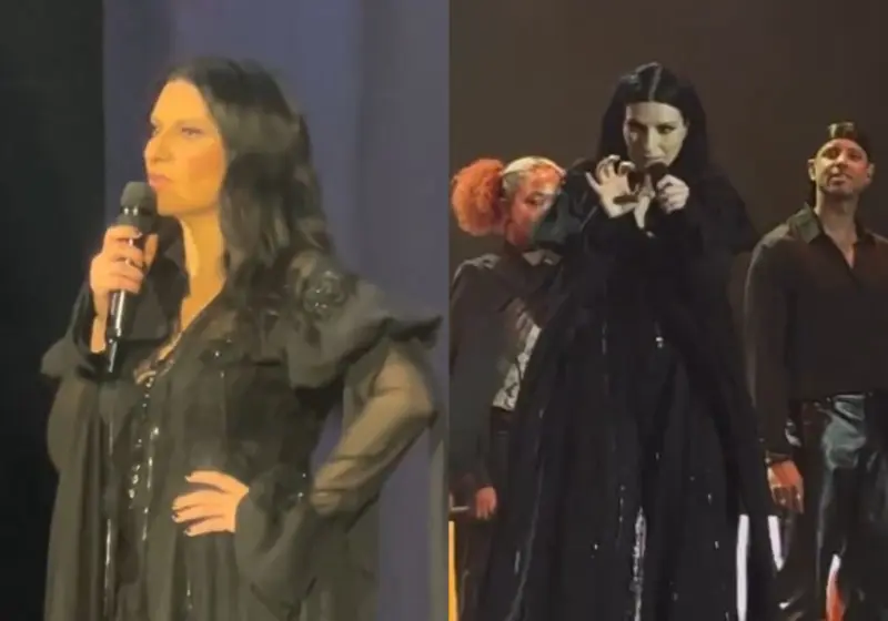 Laura Pausini exhibe a asistentes a su concierto; no se sabían sus canciones