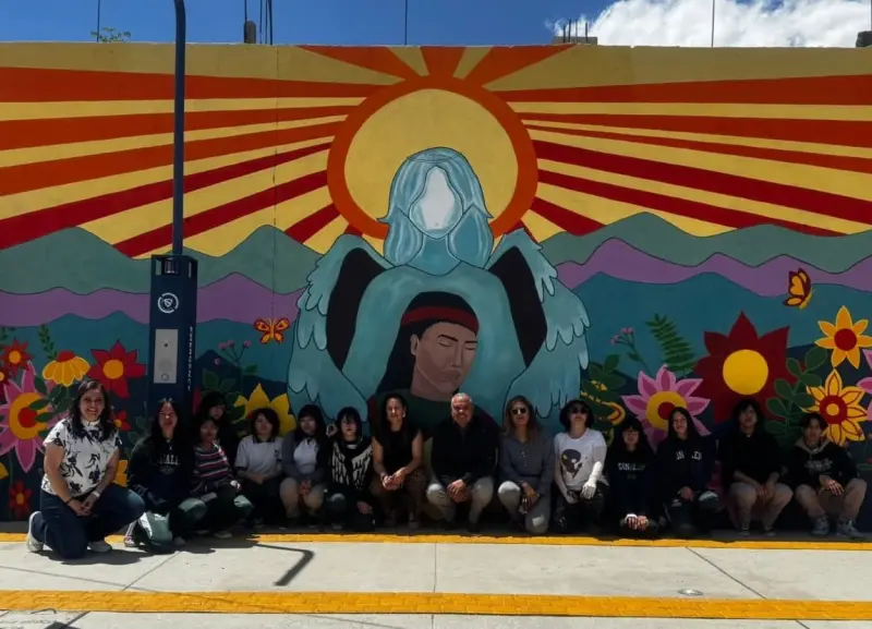 Participa Conalep Cuauhtémoc en proyecto “Sendero Seguro” con mural dedicado a la mujer