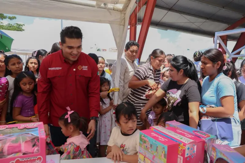 Realizan Mega festejo por Día del Niño en Puerto Aventura y comunidades