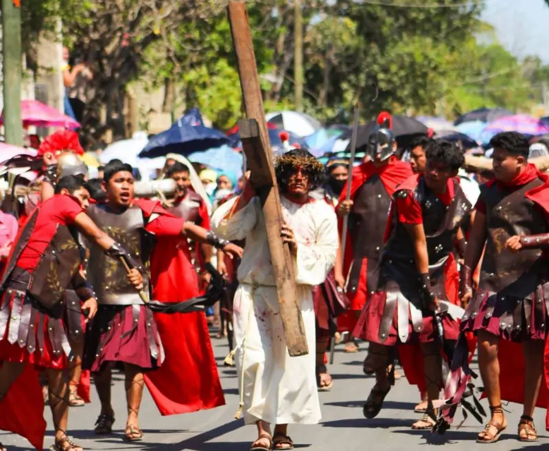 Acanceh se prepara para su tradicional Viacrucis viviente