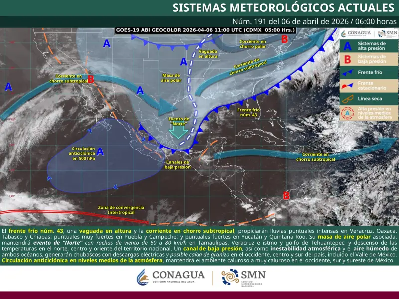Prevén lluvias para este inicio de semana en Yucatán