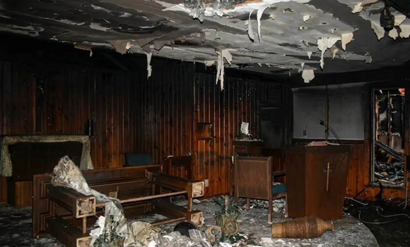 Acusan a 2 jóvenes de incendiar iglesia católica en Caldwell, Luisiana