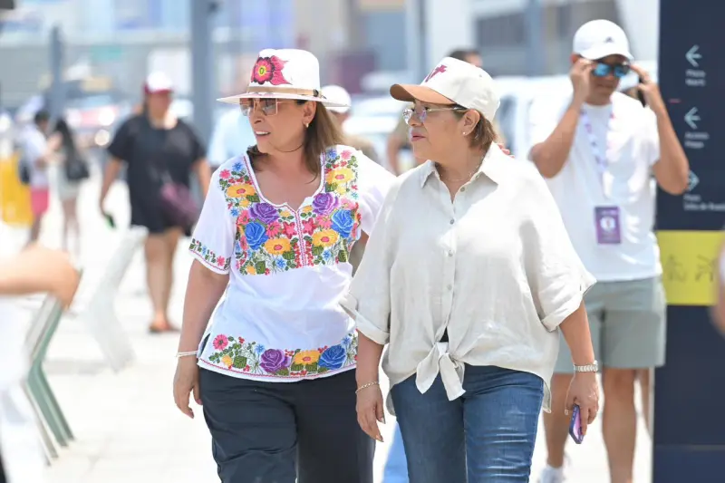 Recorren Rocio Nahle y alcaldesa de Veracruz, playas del municipio