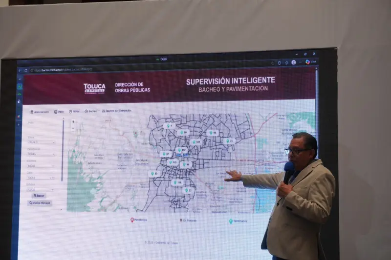 Transparentan en Toluca avance del bacheo con nueva plataforma virtual